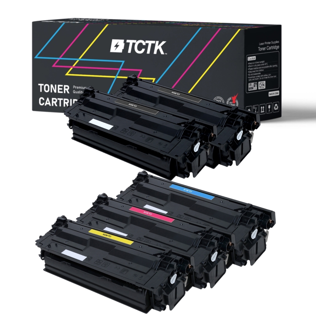 Multipack (4) Toners Multiple colors Compatible with HP Color LaserJet Canon i-Sensys, imageCLASS - Replaces 508X (CF361X) / CRG-040H (0459C001)